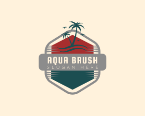 Palm Tree Island logo design