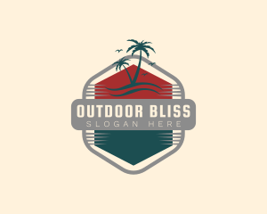 Palm Tree Island logo design