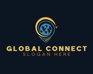 Globe Location Pin logo