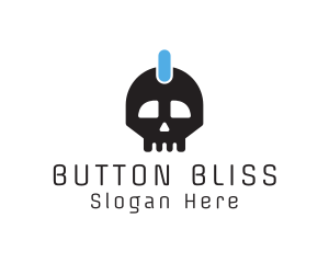 Power Button Skull logo design