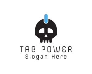 Power Button Skull logo design