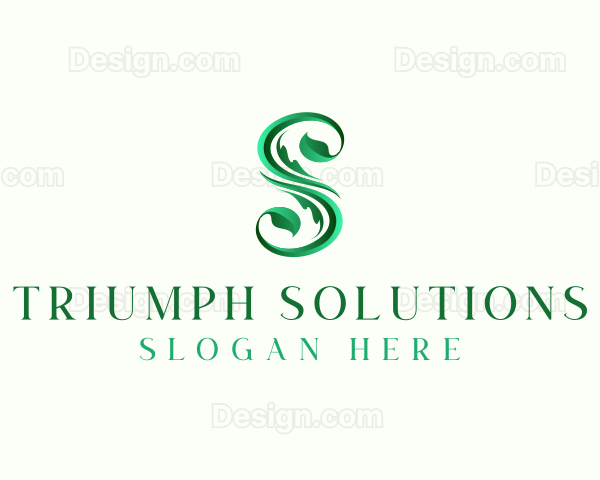 Natural Leaf Plant Letter S Logo