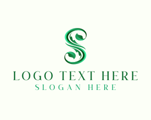 Natural Leaf Plant Letter S logo