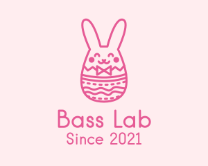 Pink Easter Egg Bunny  logo design