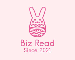 Pink Easter Egg Bunny  logo design