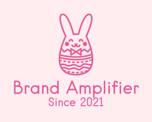 Pink Easter Egg Bunny  logo design