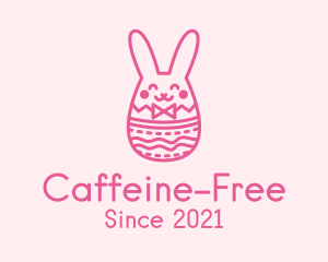 Pink Easter Egg Bunny  logo design