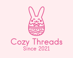 Pink Easter Egg Bunny  logo design