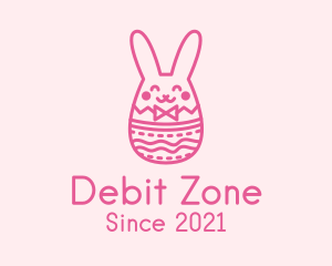 Pink Easter Egg Bunny  logo design