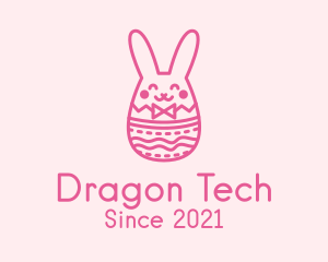 Pink Easter Egg Bunny  logo design