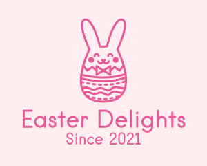 Pink Easter Egg Bunny  logo