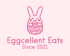 Pink Easter Egg Bunny  logo