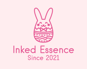 Pink Easter Egg Bunny  logo design