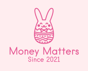 Pink Easter Egg Bunny  logo