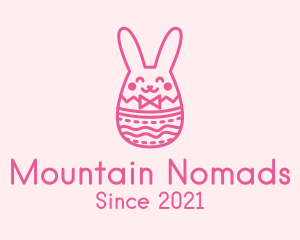 Pink Easter Egg Bunny  logo design