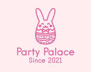 Pink Easter Egg Bunny  logo design