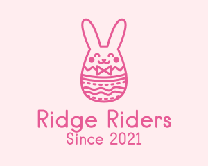 Pink Easter Egg Bunny  logo design