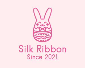 Pink Easter Egg Bunny  logo design