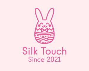 Pink Easter Egg Bunny  logo design