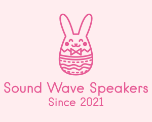 Pink Easter Egg Bunny  logo design