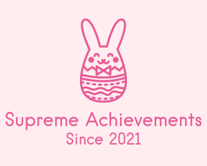 Pink Easter Egg Bunny  logo design