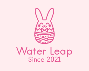 Pink Easter Egg Bunny  logo design