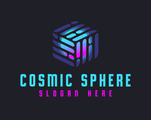 Cube Tech Sphere logo design