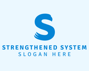 Blue Eagle Letter S logo design