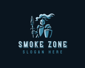 Medieval Knight Vape logo design