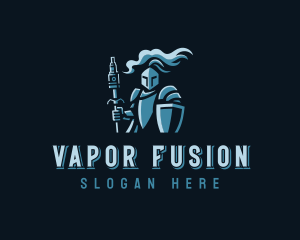 Medieval Knight Vape logo design