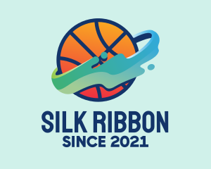 Colorful Basketball Fluid logo design