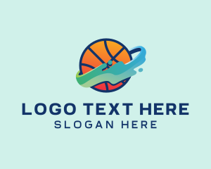 Colorful Basketball Fluid logo