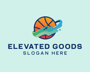 Colorful Basketball Fluid logo design