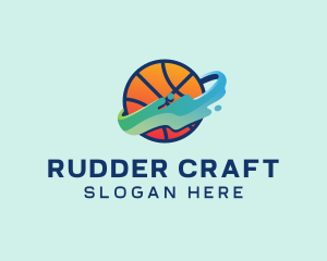 Colorful Basketball Fluid logo design