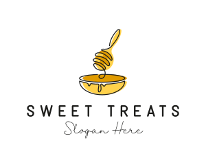 Honey Dipper Bowl Kitchen logo design