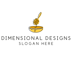 Honey Dipper Bowl Kitchen logo design