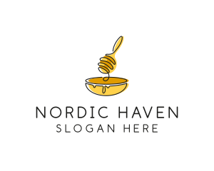 Honey Dipper Bowl Kitchen logo design