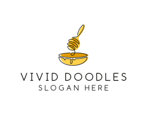 Honey Dipper Bowl Kitchen logo design