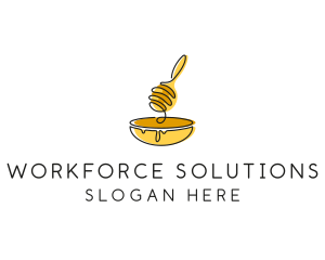 Honey Dipper Bowl Kitchen logo design