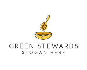 Honey Dipper Bowl Kitchen logo design