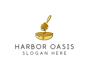 Honey Dipper Bowl Kitchen logo design