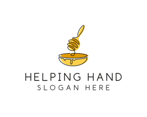 Honey Dipper Bowl Kitchen logo design