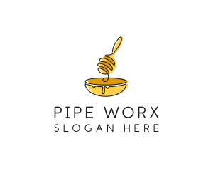 Honey Dipper Bowl Kitchen logo design