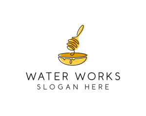 Honey Dipper Bowl Kitchen logo design