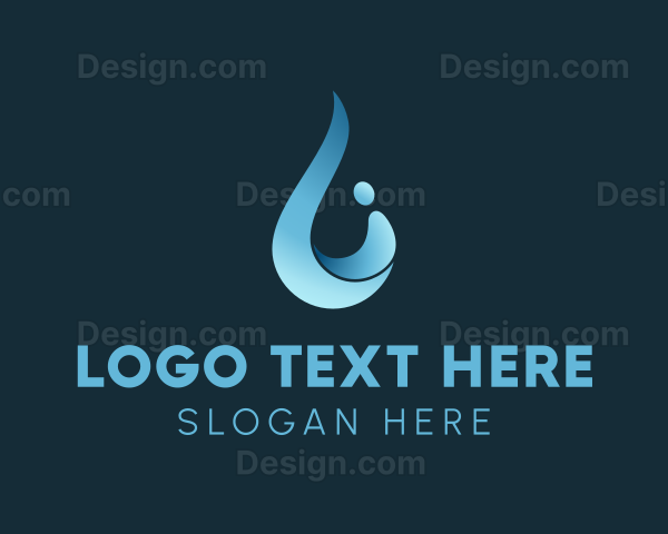 Gradient Water Droplet Logo