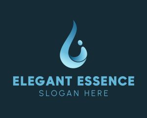 Gradient Water Droplet logo design