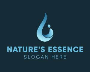 Gradient Water Droplet logo design