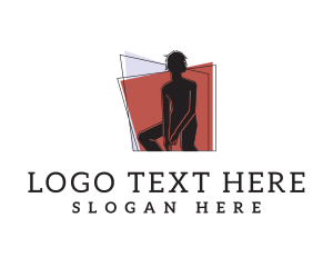 Geometric Slouched Man logo