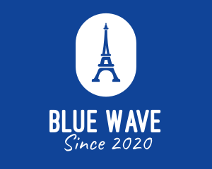 Blue Eiffel Tower logo