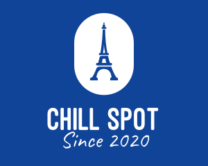 Blue Eiffel Tower logo design